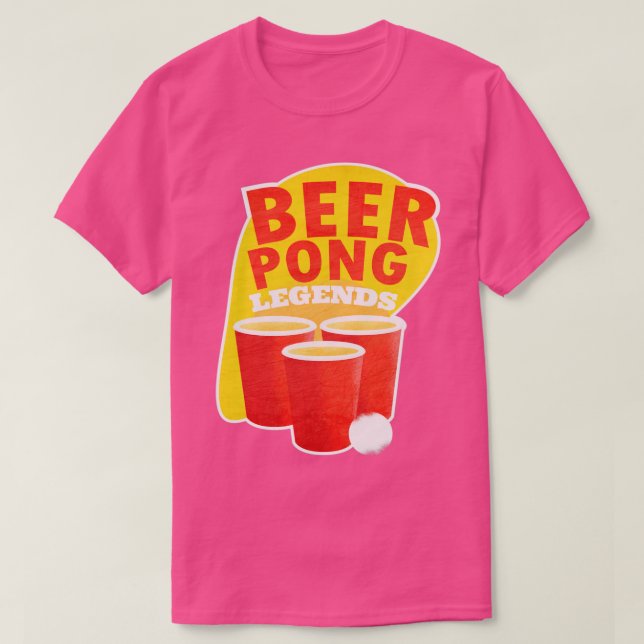 Camiseta Equipe de jogos de Bebendo de legendas Beer Pong (Frente do Design)