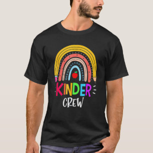 Camiseta Equipe de Kinder Arco-íris Lápis Volta às Escolas 
