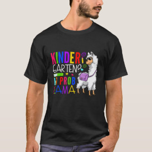 Camiseta Equipe de Lhama Sem Problemas do Jardim de Infânci