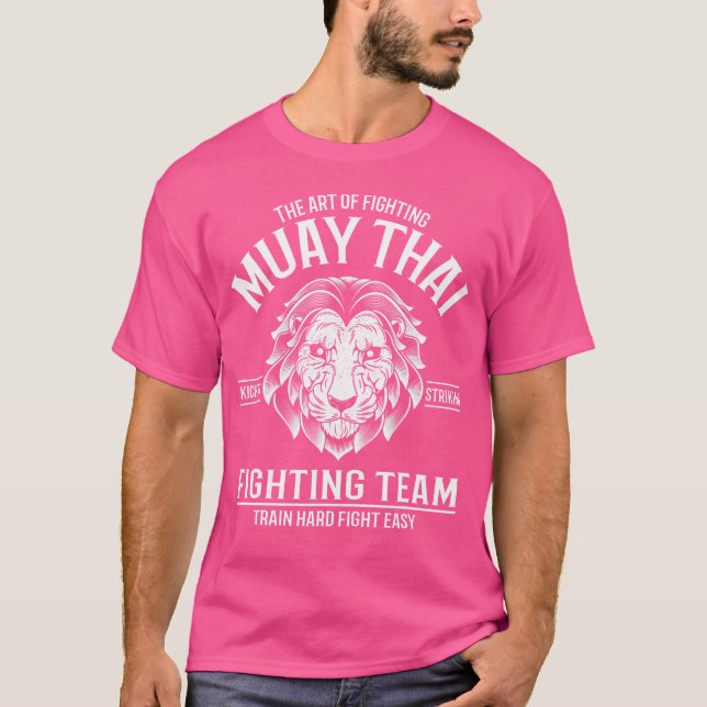 Camiseta Equipe de luta de Leão do Muay Thai (Frente)