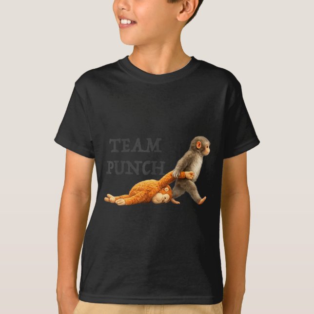 Camiseta Equipe de macaco bebê soco macaco meme engraçado M (Frente)