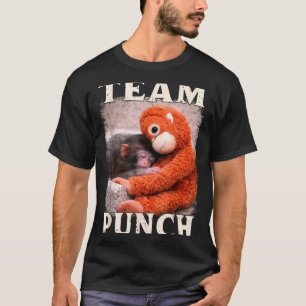 Camiseta Equipe de meme de soco de macaco bebê tendência de