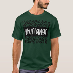 Camiseta Equipe de Mustangs Mascot Escola Espirituosa Jogo