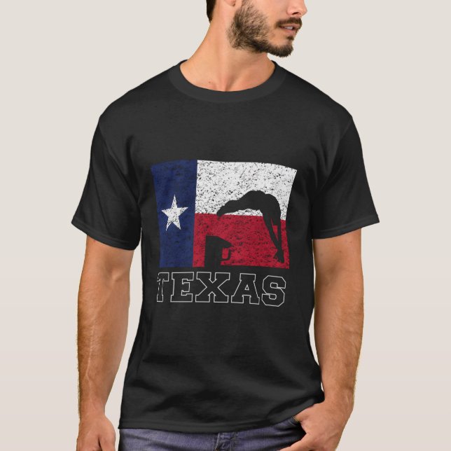 Camiseta Equipe de Natação do Texas Presente Tx Home Lone S (Frente)