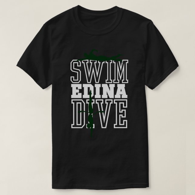 Camiseta Equipe de Natação Edina 13 (Frente do Design)