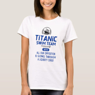 Camiseta Equipe de Natações Titanista Funny Vintage Parody