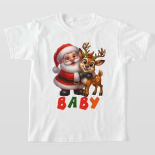 Camiseta Equipe de Natal Bebê