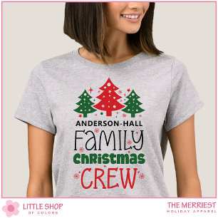Camiseta Equipe de Natal da Família Personalizável