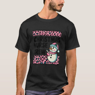 Camiseta Equipe de Natal de Enfermeira Floco de Neve Estamp