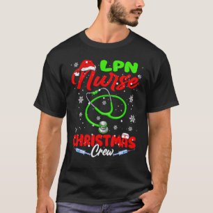 Camiseta Equipe De Natal De Enfermeira Lpn Engraçada Enferm