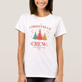Camiseta Equipe de Natal Família Festivo Retro