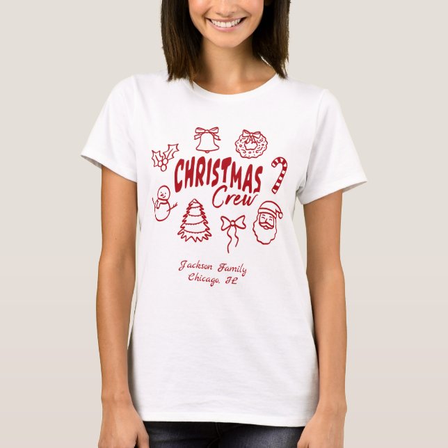 Camiseta Equipe de Natal Personalizada (Frente)