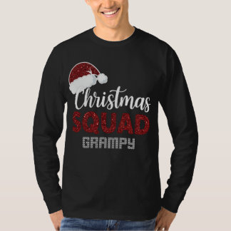 Camiseta Equipe de Natal Vovô Combinando Roupa de Natal Eng