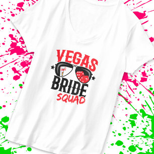 Camiseta Equipe de Noiva de Casamento em Vegas Festa de Des