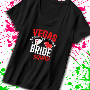 Camiseta Equipe de Noiva de Casamento em Vegas Festa de Des