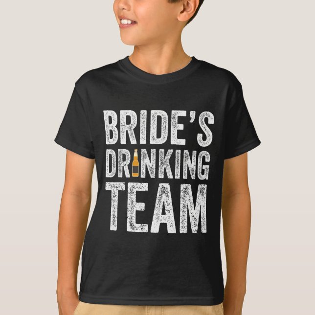 Camiseta Equipe de noivas bebendo comédia festa de despedid (Frente)