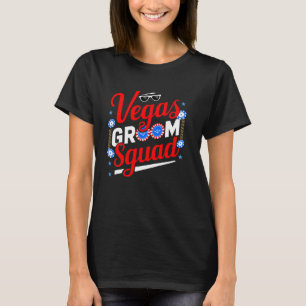 Camiseta Equipe de Noivo de Vegas Despedida de Solteiro Cas