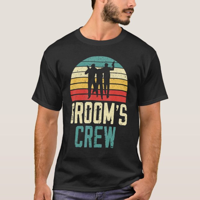 Camiseta Equipe de Noivos do Noivo Esquadrão Noite de Despe (Frente)