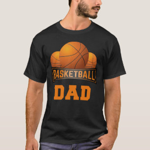 Camiseta Equipe de Pai de basquete orgulhosa Crianças Pare