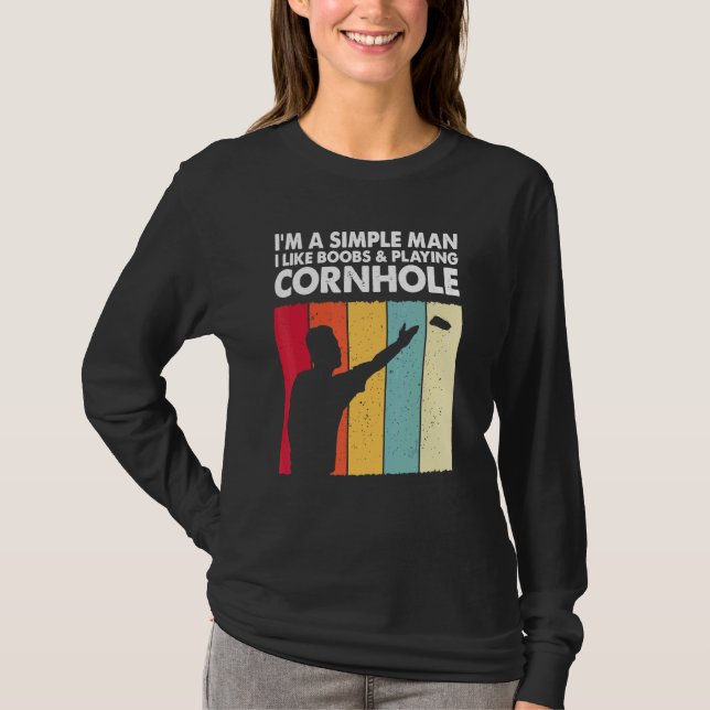 Camiseta Equipe de Pai do Cornhole Champion King Cornhole (Frente)