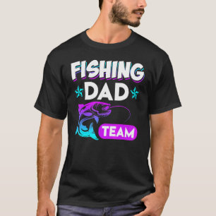 Camiseta Equipe de Pai Pescador Família Anjo Papai Tie Dye