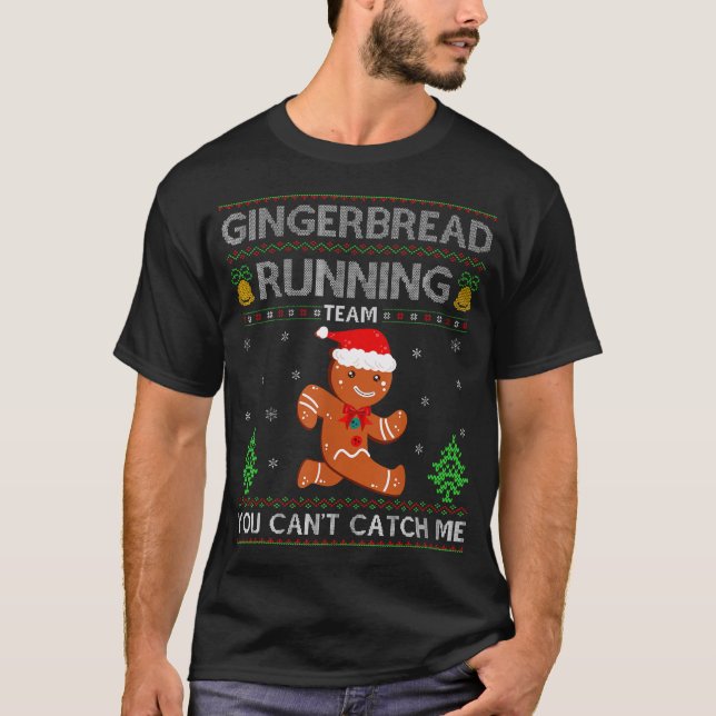 Camiseta Equipe De Pão De Gingerpão Feio Do Xmas (Frente)