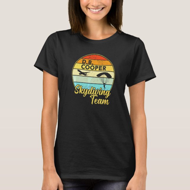 Camiseta Equipe de Paraquedismo do Db Cooper 1971 Sequestro (Frente)