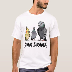 Camiseta Equipe de Pássaros Engraçados Mal-Humorados Design