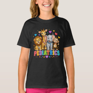 Camiseta Equipe de Pediatria Enfermagem Animal da Selva Nu 