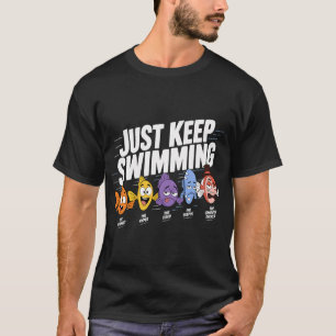 Camiseta Equipe de Peixes Nadando Sem Parar