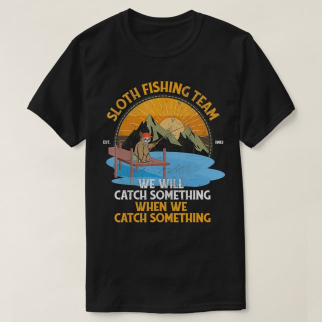 Camiseta Equipe de pesca da lama de pesca 1 (Frente do Design)