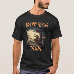 Camiseta Equipe de pesca da Noruega Escandinávia Norge Souv