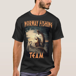 Camiseta Equipe de pesca da Noruega Escandinávia Norge Souv