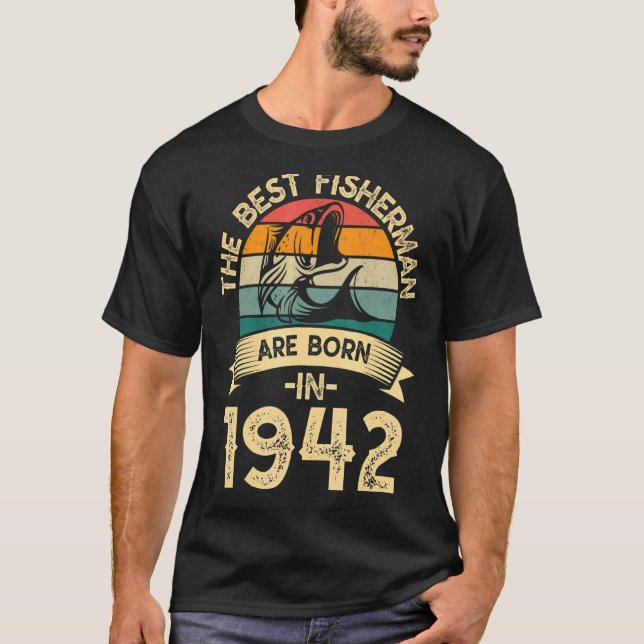 Camiseta Equipe de Pesca de Aniversário Retro Os Melhores P (Frente)