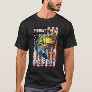 Camiseta Equipe de pesca Dia do Trabalho Bandeira Americana