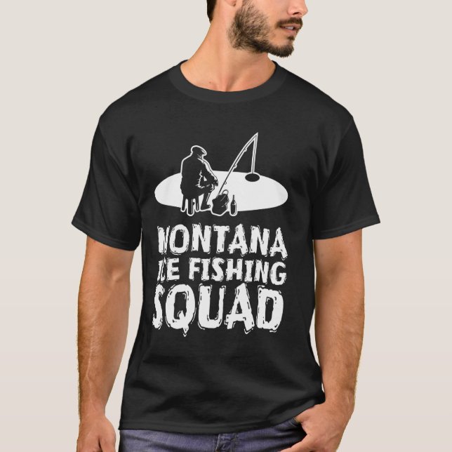 Camiseta Equipe de Pesca no Gelo de Montana (Frente)