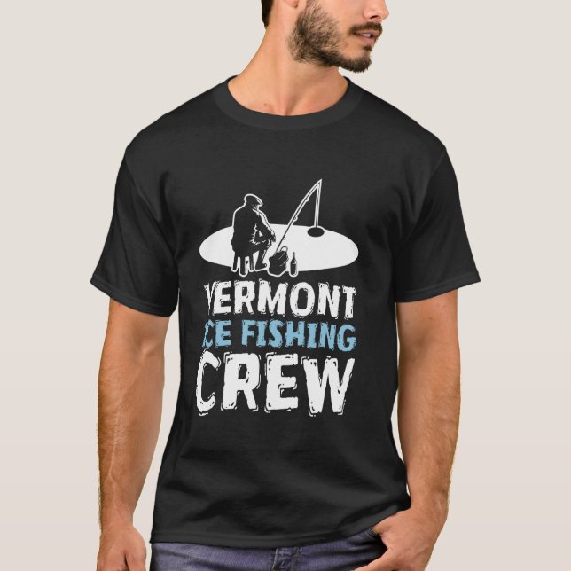 Camiseta Equipe de Pesca no Gelo de Vermont (Frente)