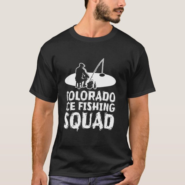 Camiseta Equipe de pesca no gelo do Colorado (Frente)