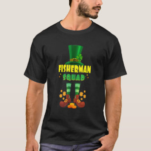 Camiseta Equipe de Pescador Dia de São Patrício Irlandês Di