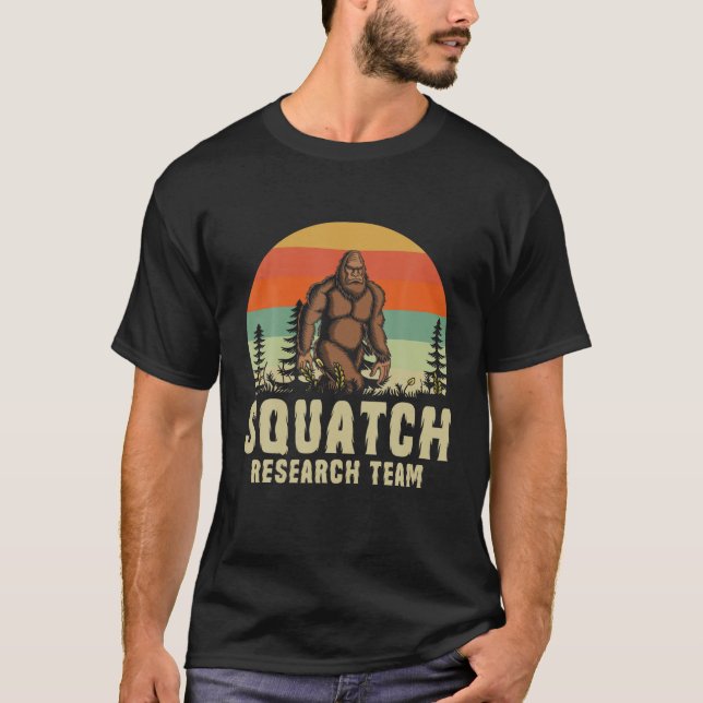 Camiseta Equipe de pesquisa Sasquatch Bigfoot Yeti (Frente)