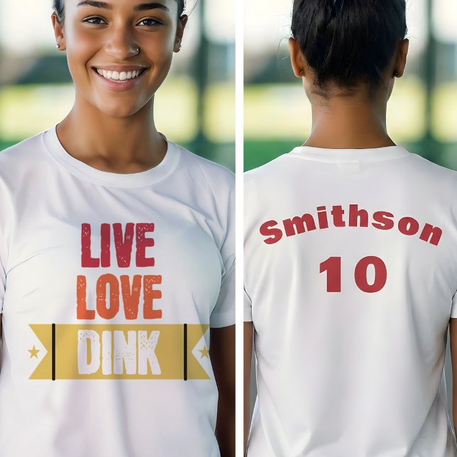 Camiseta Equipe de Pickleball Viva Ame Dink  (Criador carregado)
