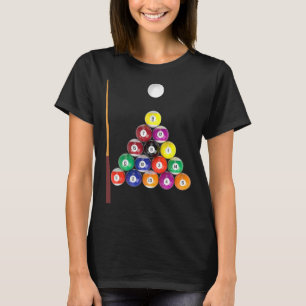 Camiseta Equipe de Piscinas da Liga Bar Bilhar de 8 bolas -