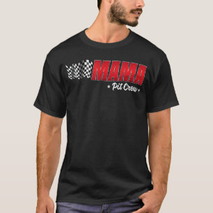 Camiseta Equipe de Pit Mama Corrida de Aniversário Família