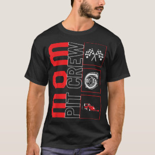 Camiseta Equipe de Pit Materno Corrida de Carros Piloto de