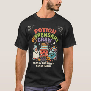 Camiseta Equipe de Poção de Farmácia de Halloween