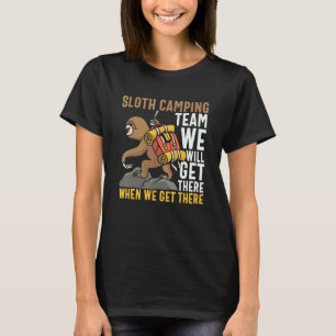 Camiseta Equipe de Preguiça de Acampamento  Trailer Rv Carr