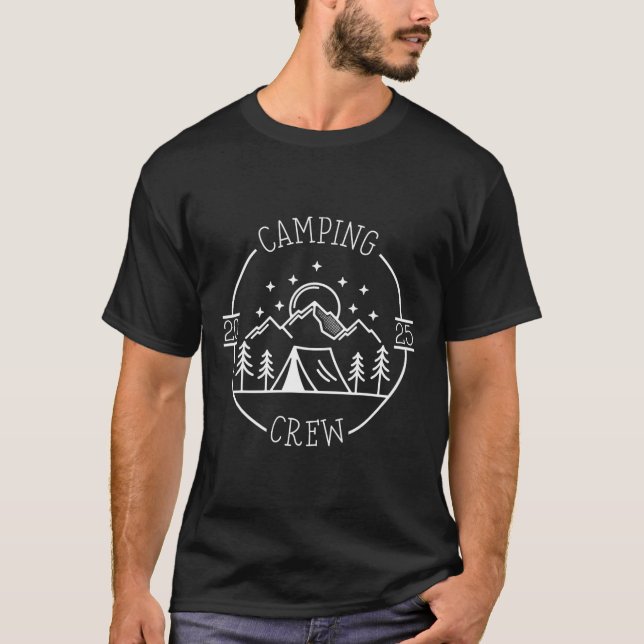 Camiseta Equipe de Primo de Acampamento 2025 Anúncio de Aca (Frente)