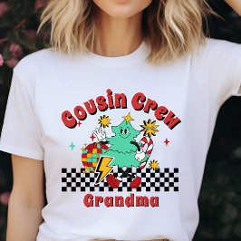 Camiseta Equipe de primo Vovó Família de Natal