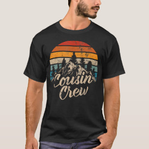 Camiseta Equipe de Primos 2025 Acampamento Outdoor Pôr do S