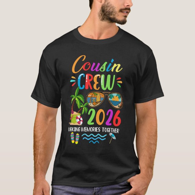 Camiseta Equipe de Primos 2026 Encontro Familiar Combinando (Frente)
